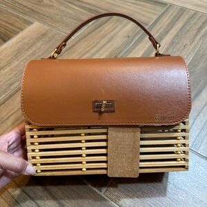 Bamboo shoulder/hand purse
